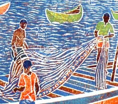 Detail of Three Fishermen by Wayland House